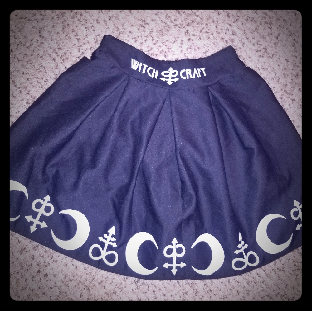 Gothic Witchcraft Skater Skirt
